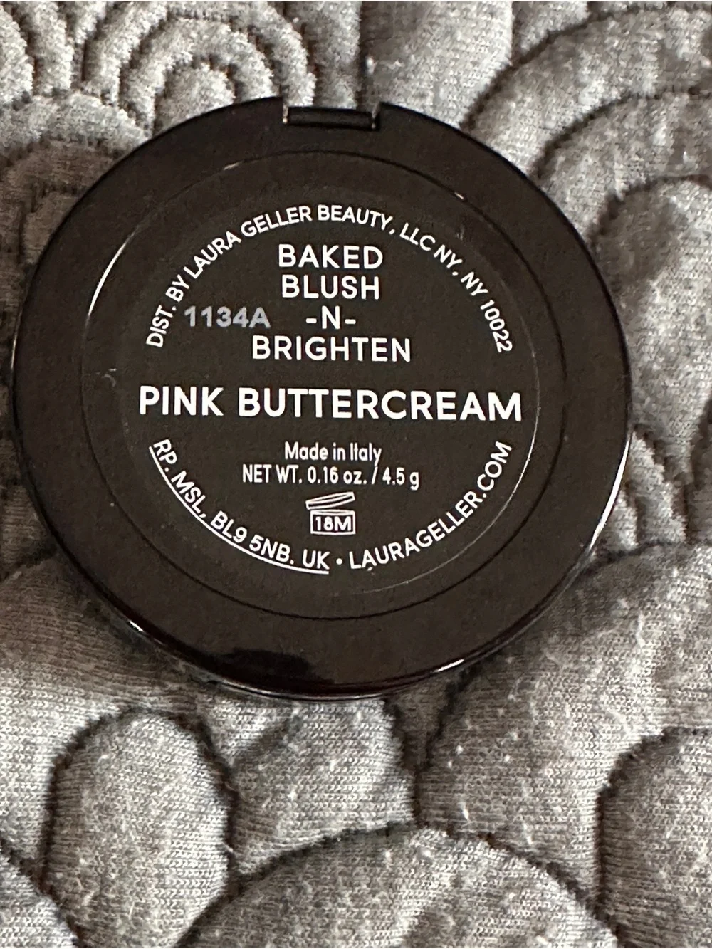 💖 Laura Geller Baked Blush-n-Brighten Pink Buttercream Blush Made in Italy 4.5g